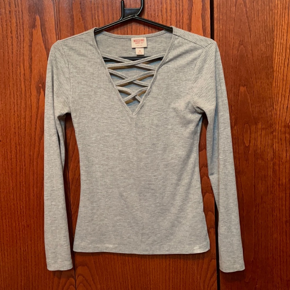 Women’s Mossimo gray long sleeve shirt size XS